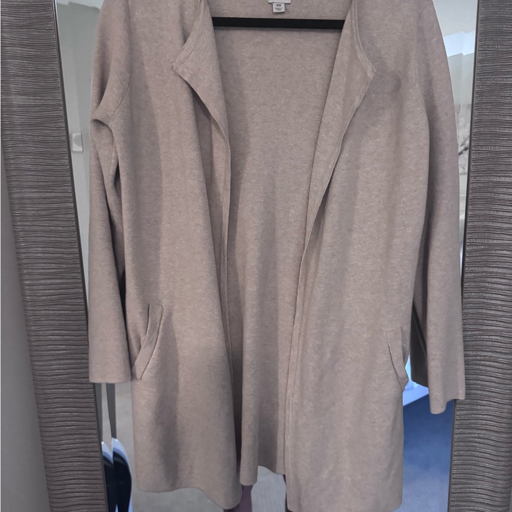 J. Crew Women's Light Taupe Open-Front Cardigan